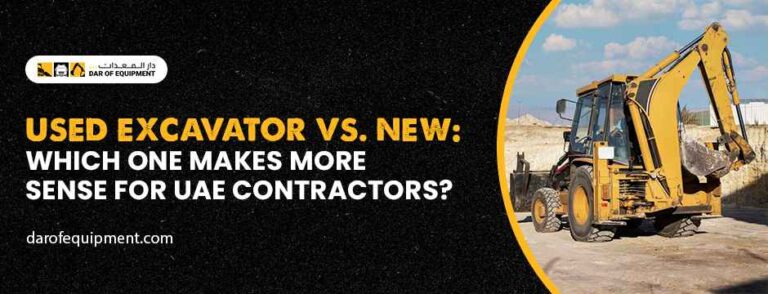 Used Excavator vs. New: Which One Makes More Sense for UAE Contractors?