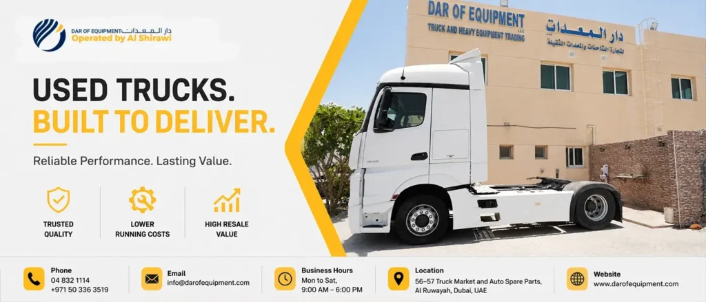 Used Mercedes truck inspection before sale in Dubai