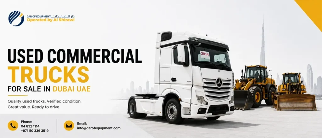 Used commercial trucks for sale in Dubai UAE