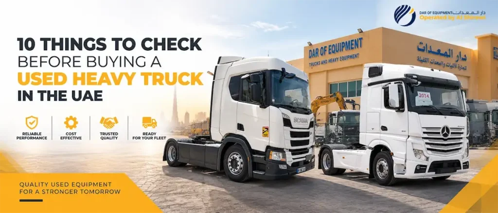 10 Things to Check Before Buying a Used Heavy Truck in the UAE 
